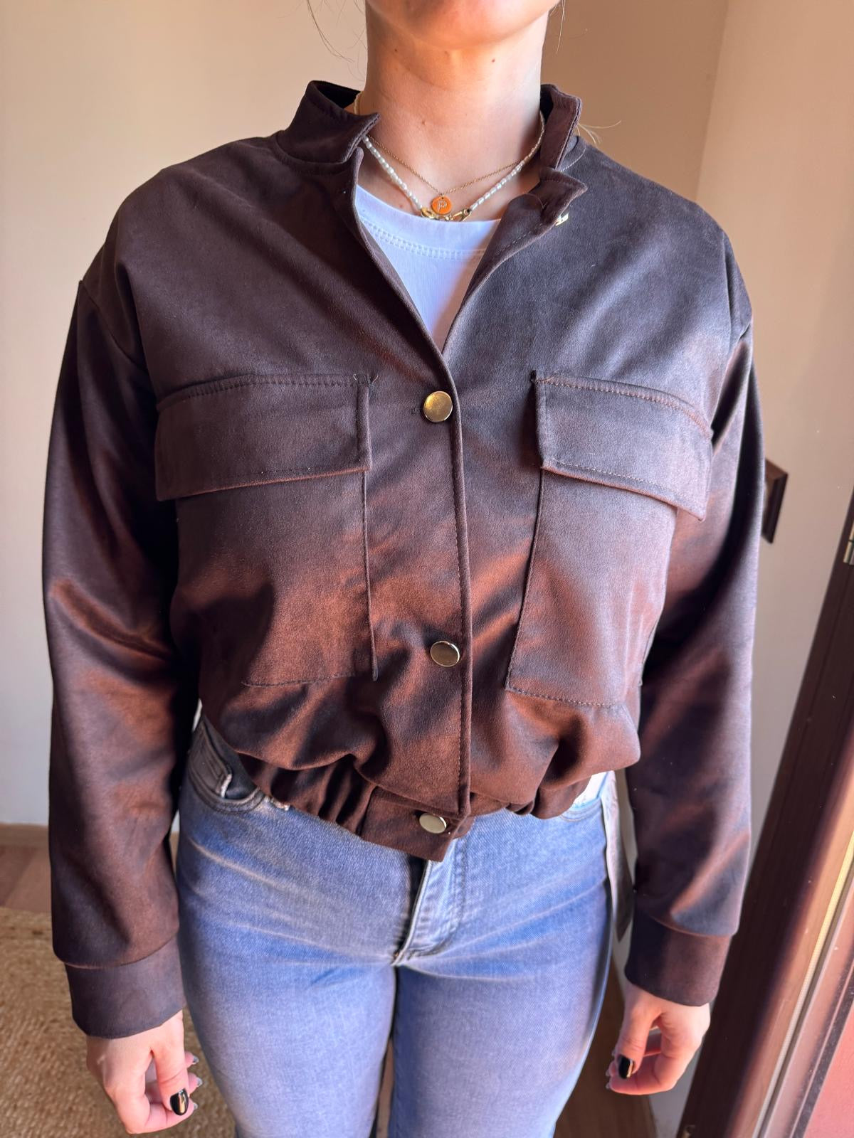 Chaqueta bomber con goma cintura