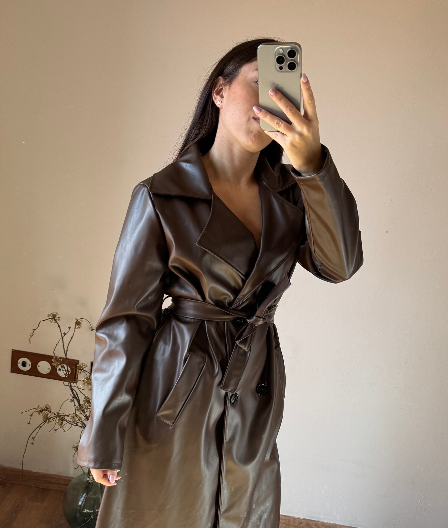 Chaqueta Gabardina piel