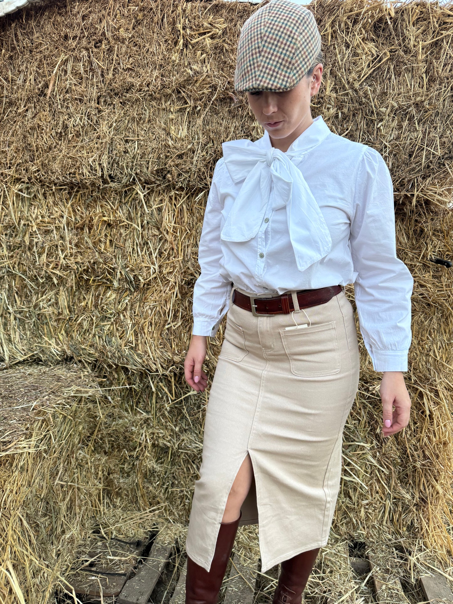 Camisa lazo arenas blanca