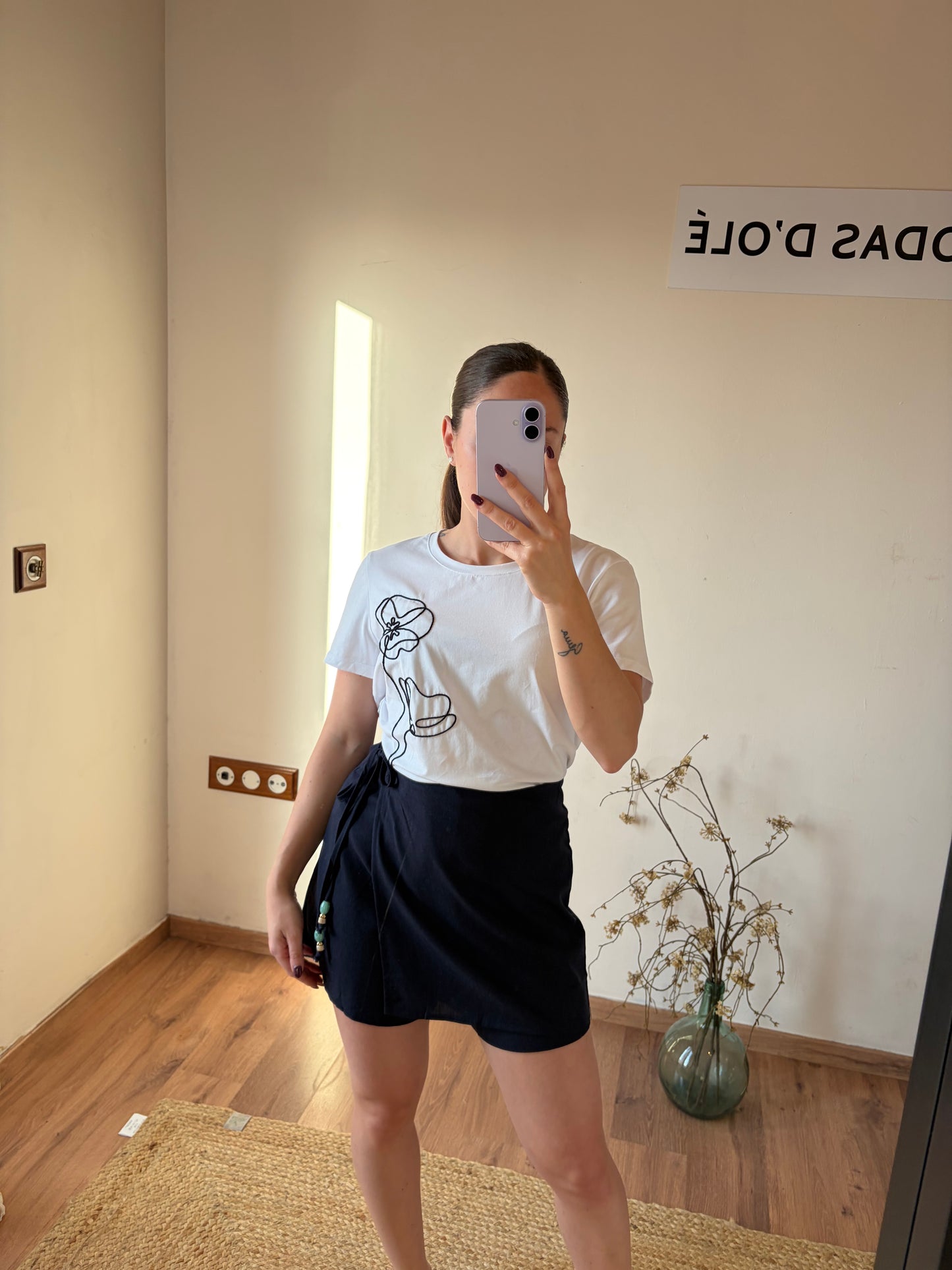 Falda pantalón lino