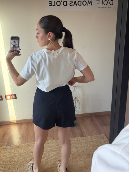 Falda pantalón lino
