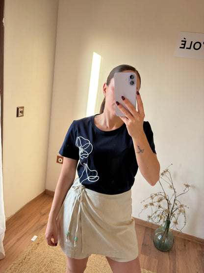 Falda pantalón lino