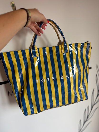 Bolso tote bag líneas