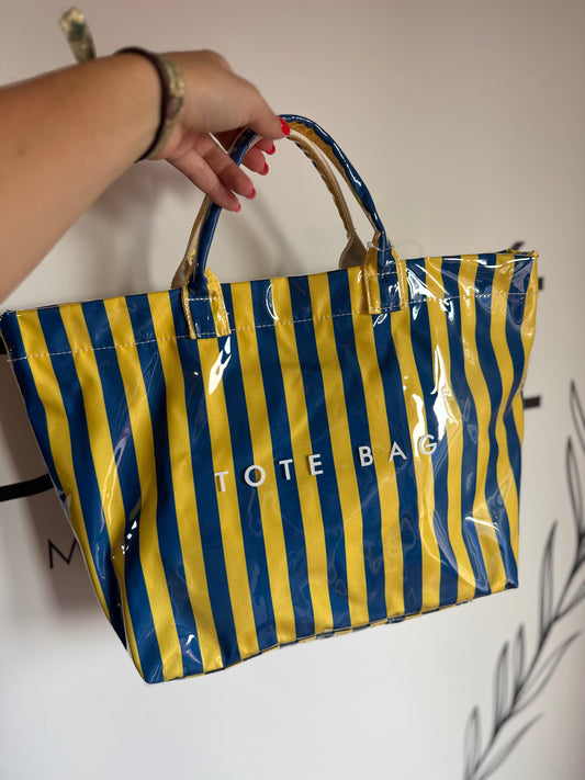 Bolso tote bag líneas
