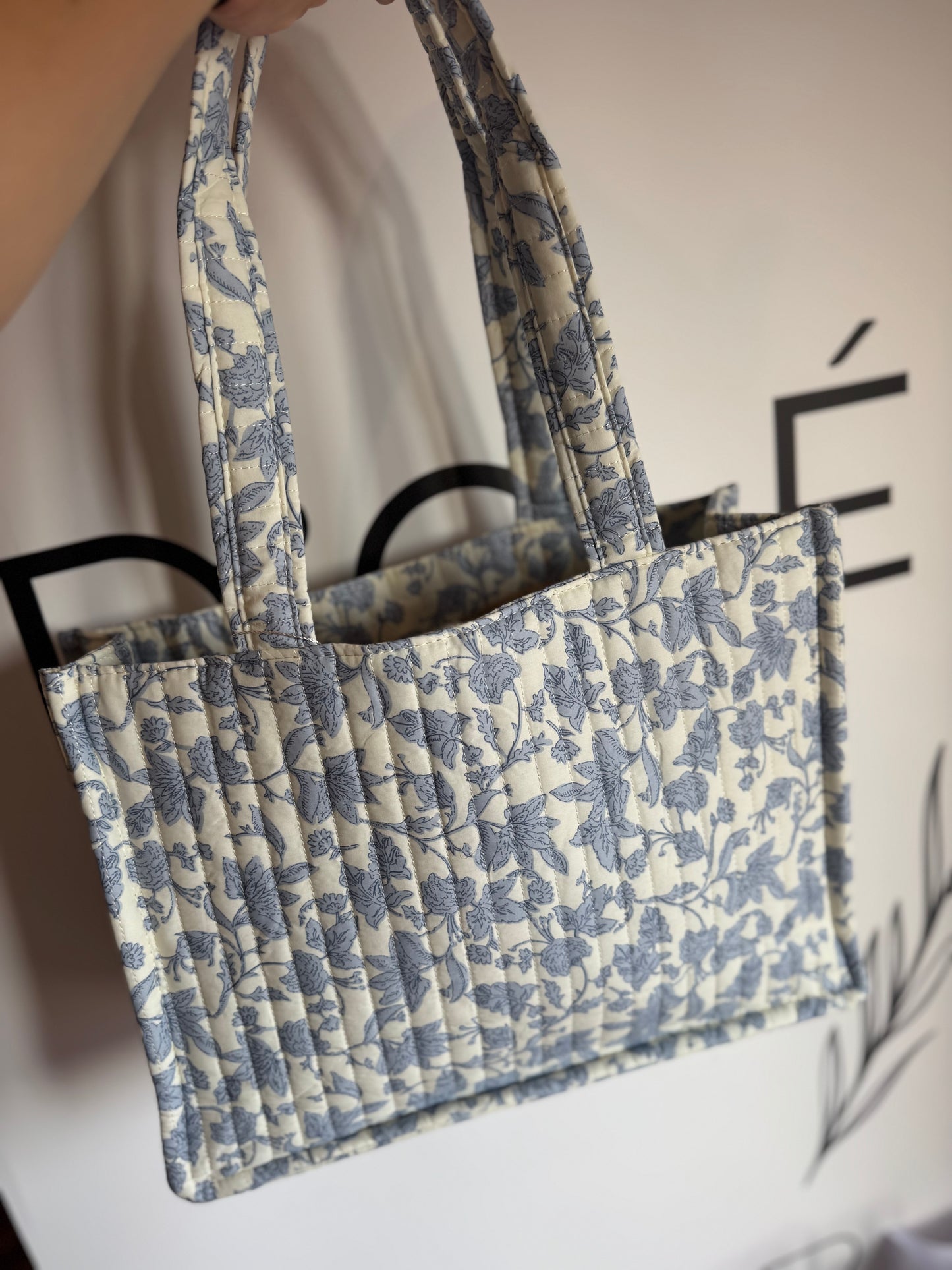 Bolso acolchado Celeste