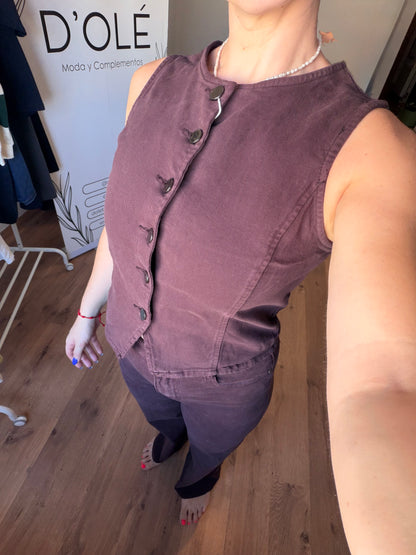 Pantalón berenjena